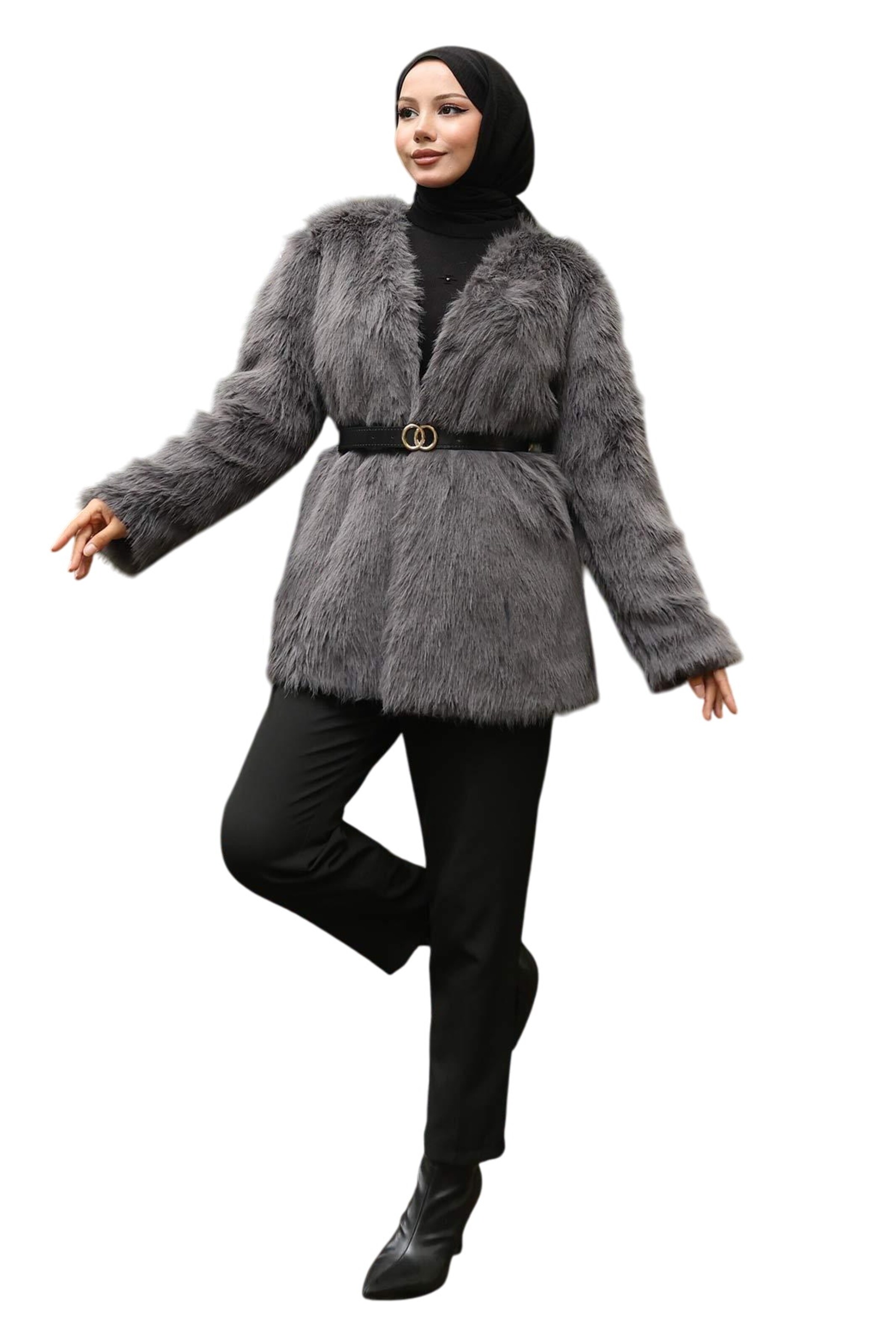 MODAMIHRAM Winterjas in Grijs