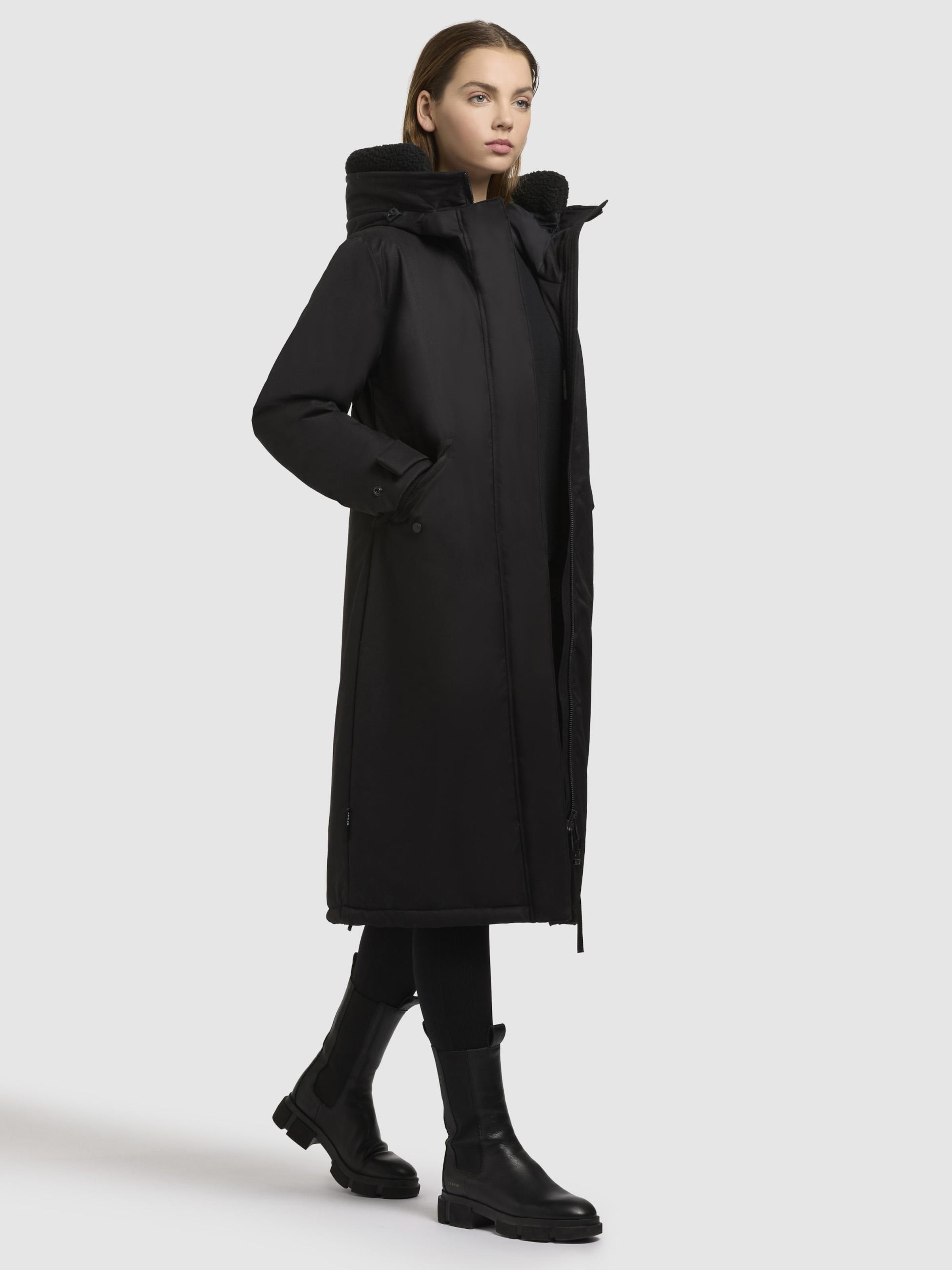 khujo Winter Coat 'Agneta-YM' in Black | ABOUT YOU