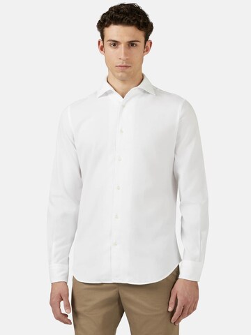 Boggi Milano Regular fit Button Up Shirt in White: front