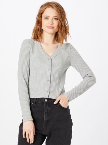 ABOUT YOU Knit cardigan 'Silvia' in Grey: front