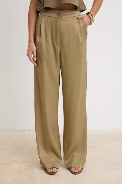 Trendyol Pantalón plisado en 44 en caqui, Vista del producto