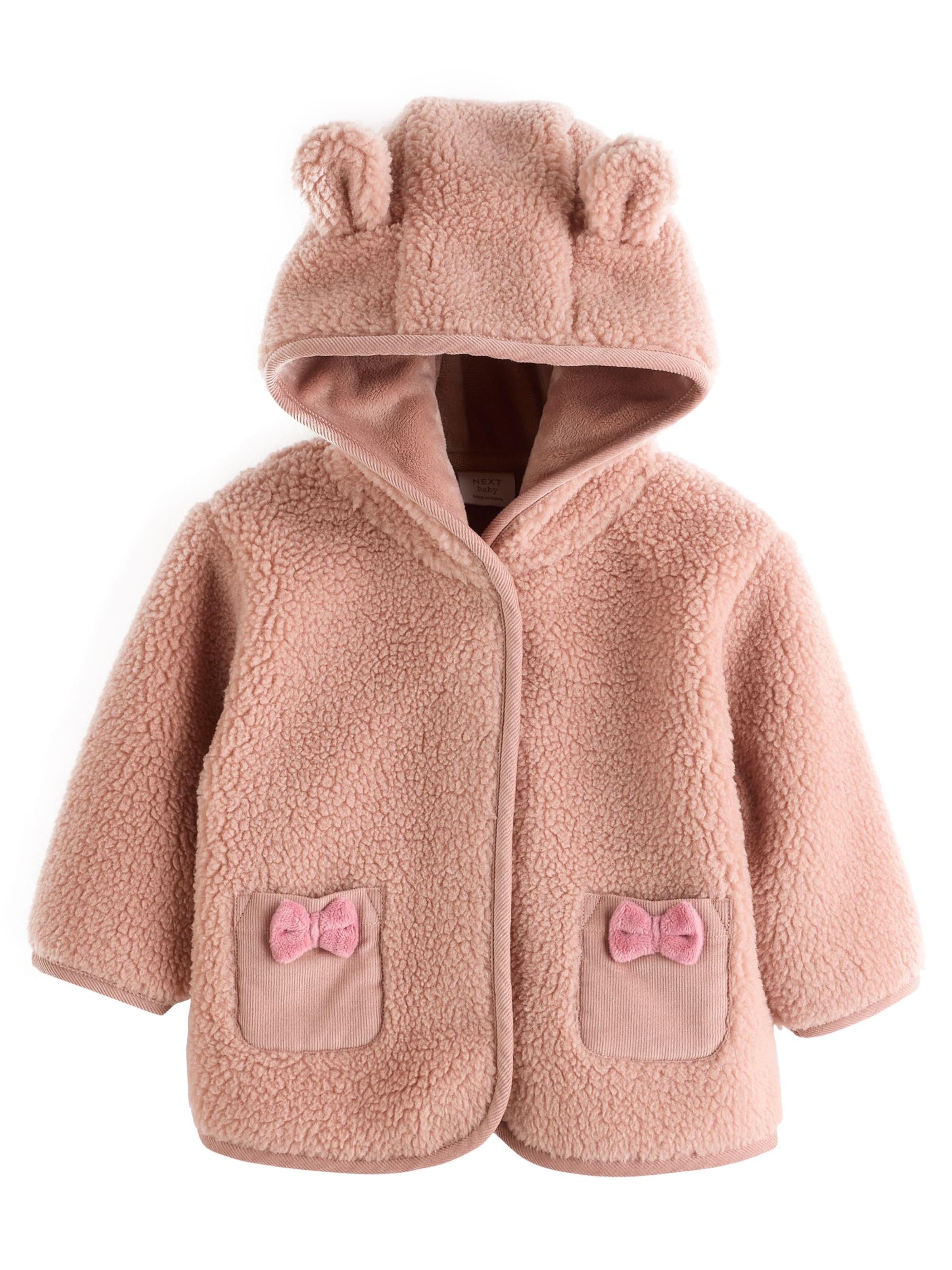 Next Fleecejakke i pink: forside