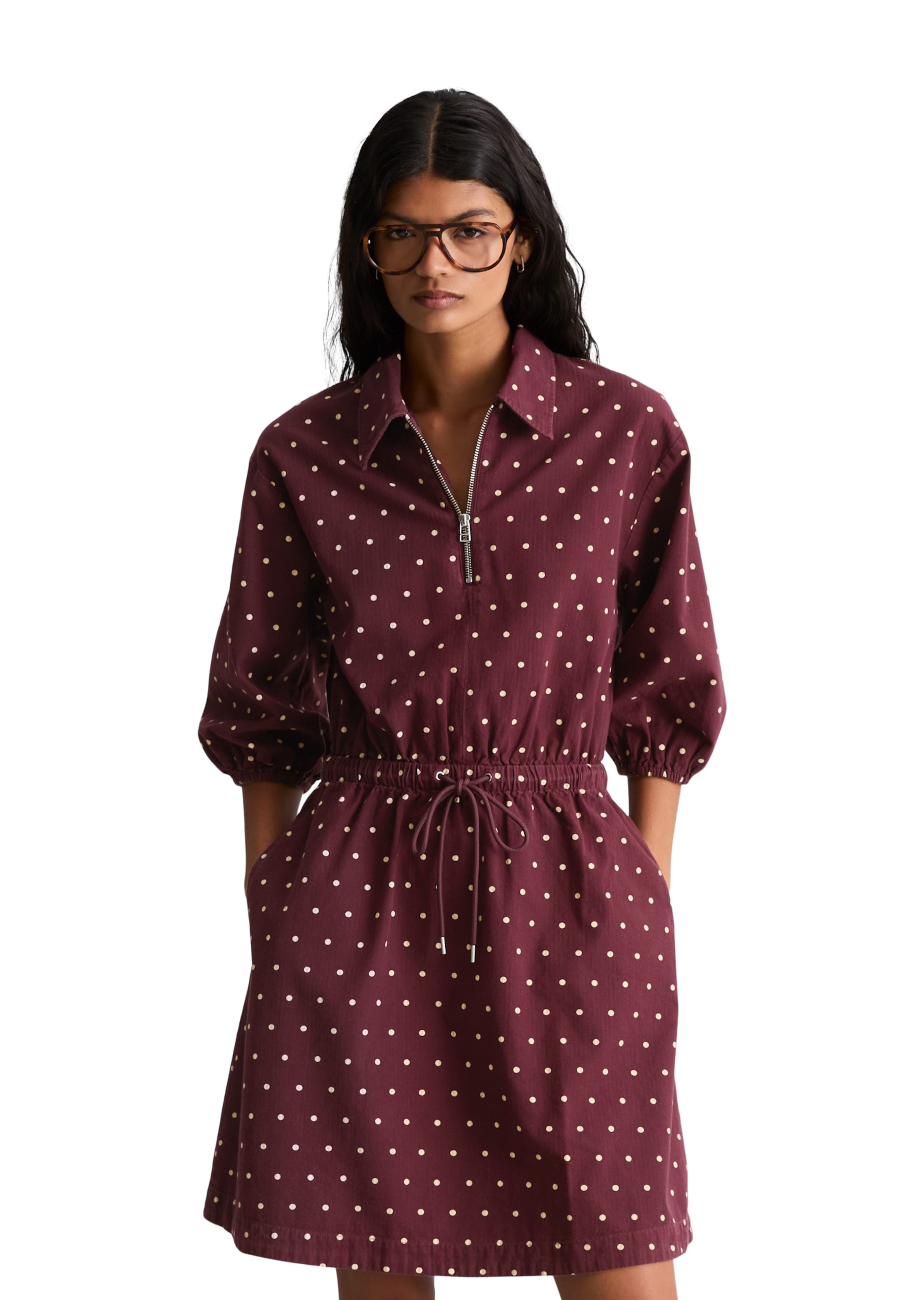 Marc O'Polo DENIM Jurk in Rood: voorkant