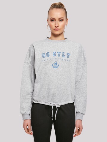 F4NT4STIC Sweatshirt 'Go Sylt' in Grijs: voorkant