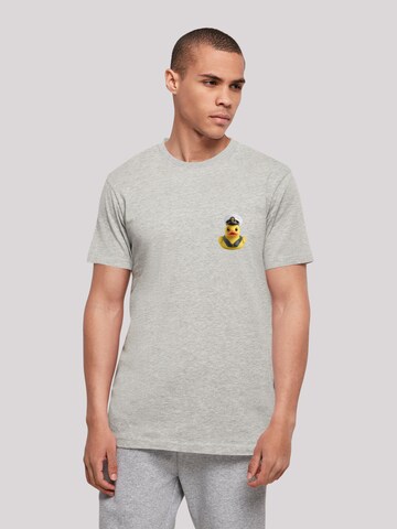 F4NT4STIC T-Shirt 'Rubber Duck Captain' in Grau: Vorderseite