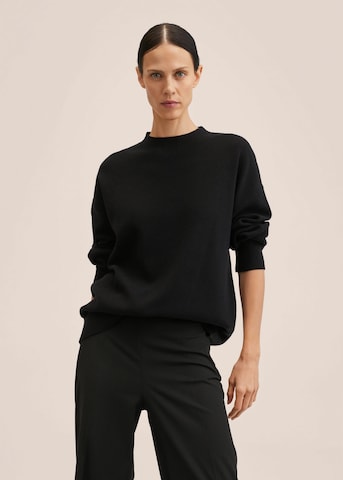 MANGO Sweater 'Lotus' in Black: front