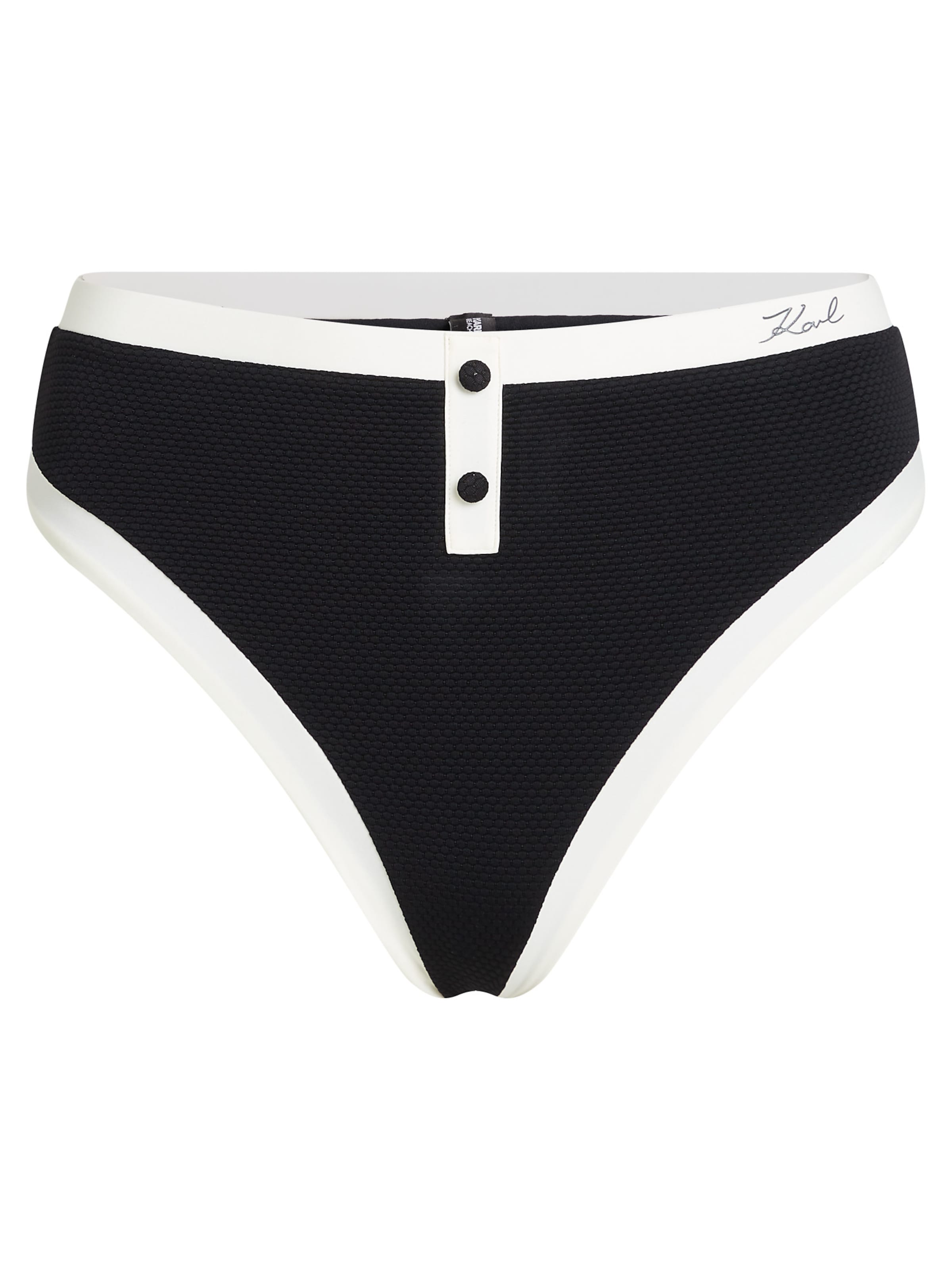 Karl Lagerfeld Bikinihose in Schwarz: Vorderseite