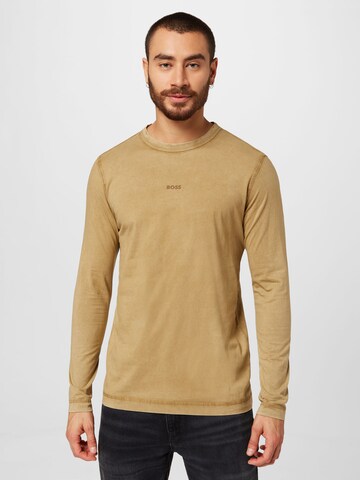 BOSS Orange Shirt 'Tokkslong' in Beige: predná strana