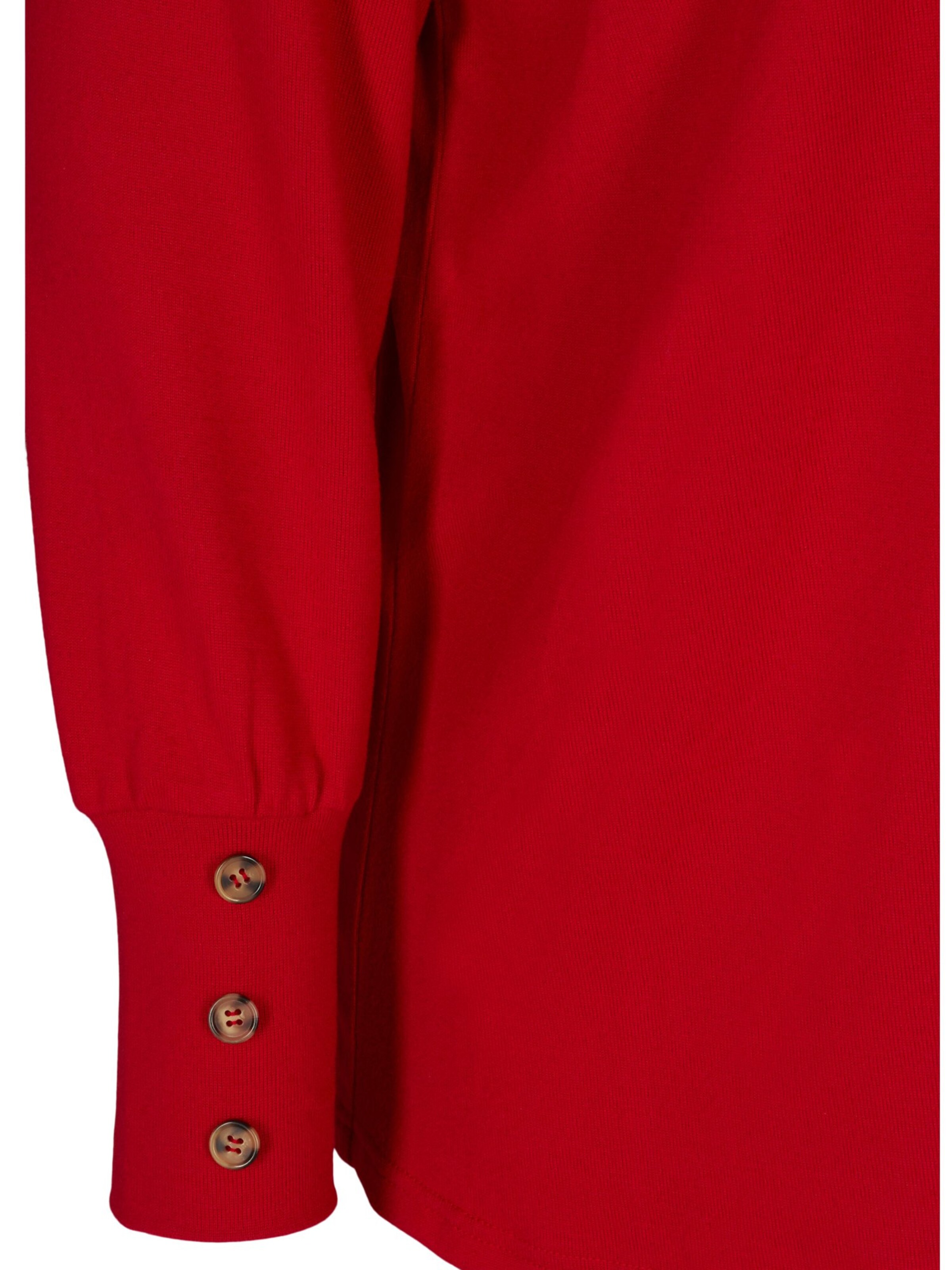 Frauen Große Größen Zizzi Bluse 'Lucca' in Rot - PW27827
