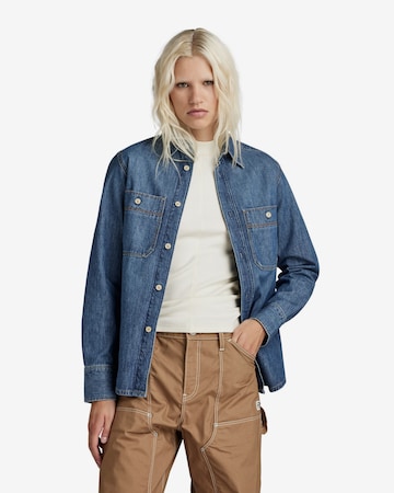 G-Star RAW Blouse in Blauw: voorkant