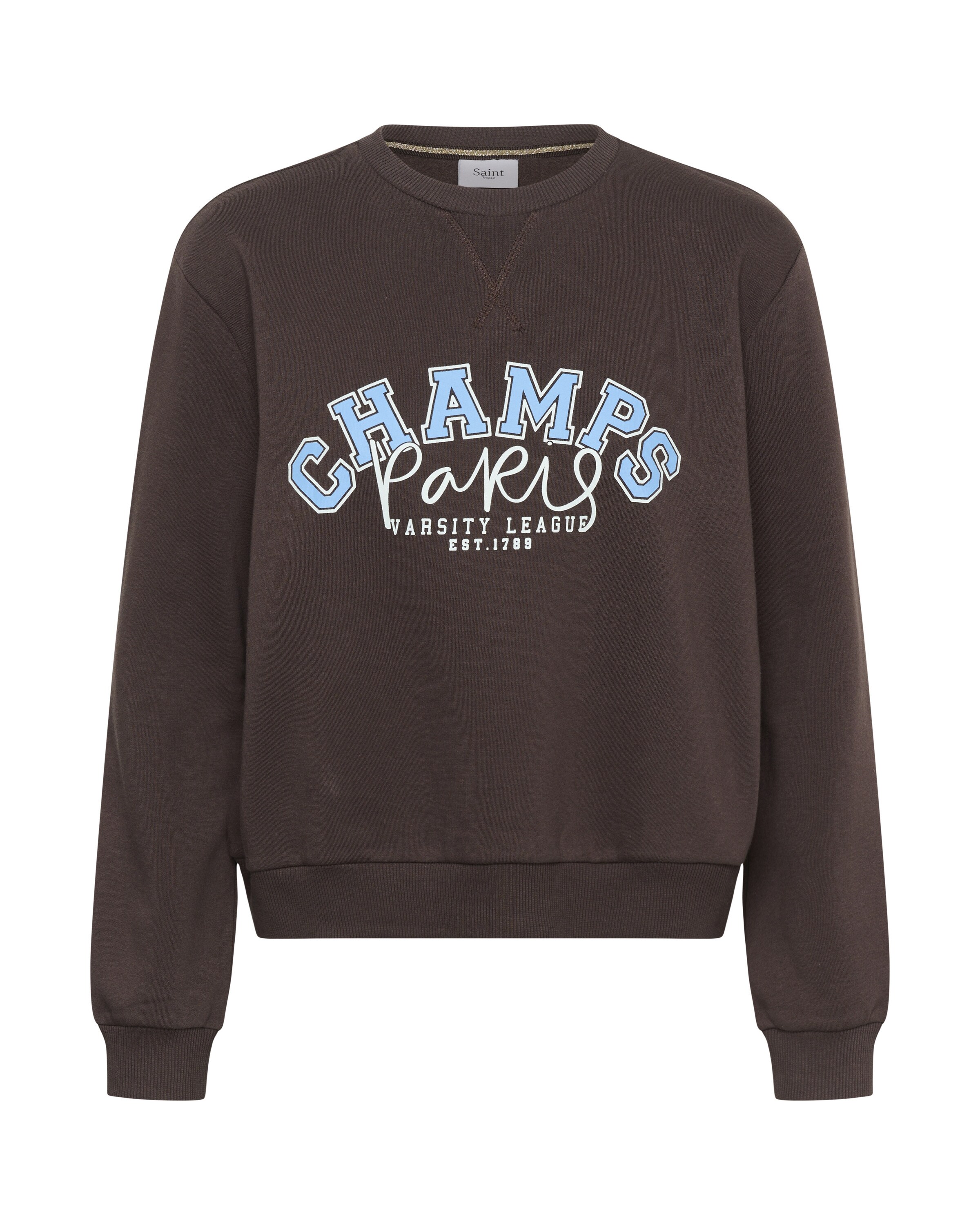 SAINT TROPEZ Sweatshirt in Bruin: voorkant