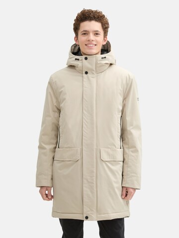 TOM TAILOR DENIM Winterparka in Beige: voorkant