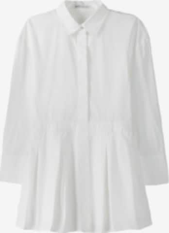 Robe-chemise Bershka en blanc : devant