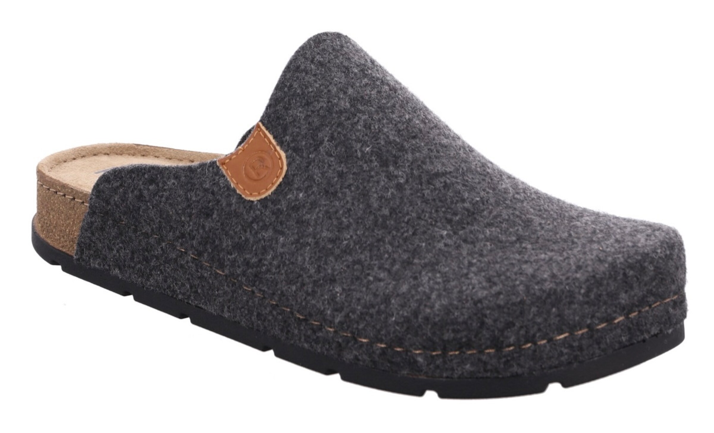 ROHDE Hausschuh in Grau: Vorderseite