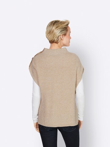 heine Strikvest i beige