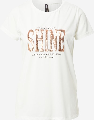 DeFacto T-Shirt in ecru / bronze / schwarz, Produktansicht