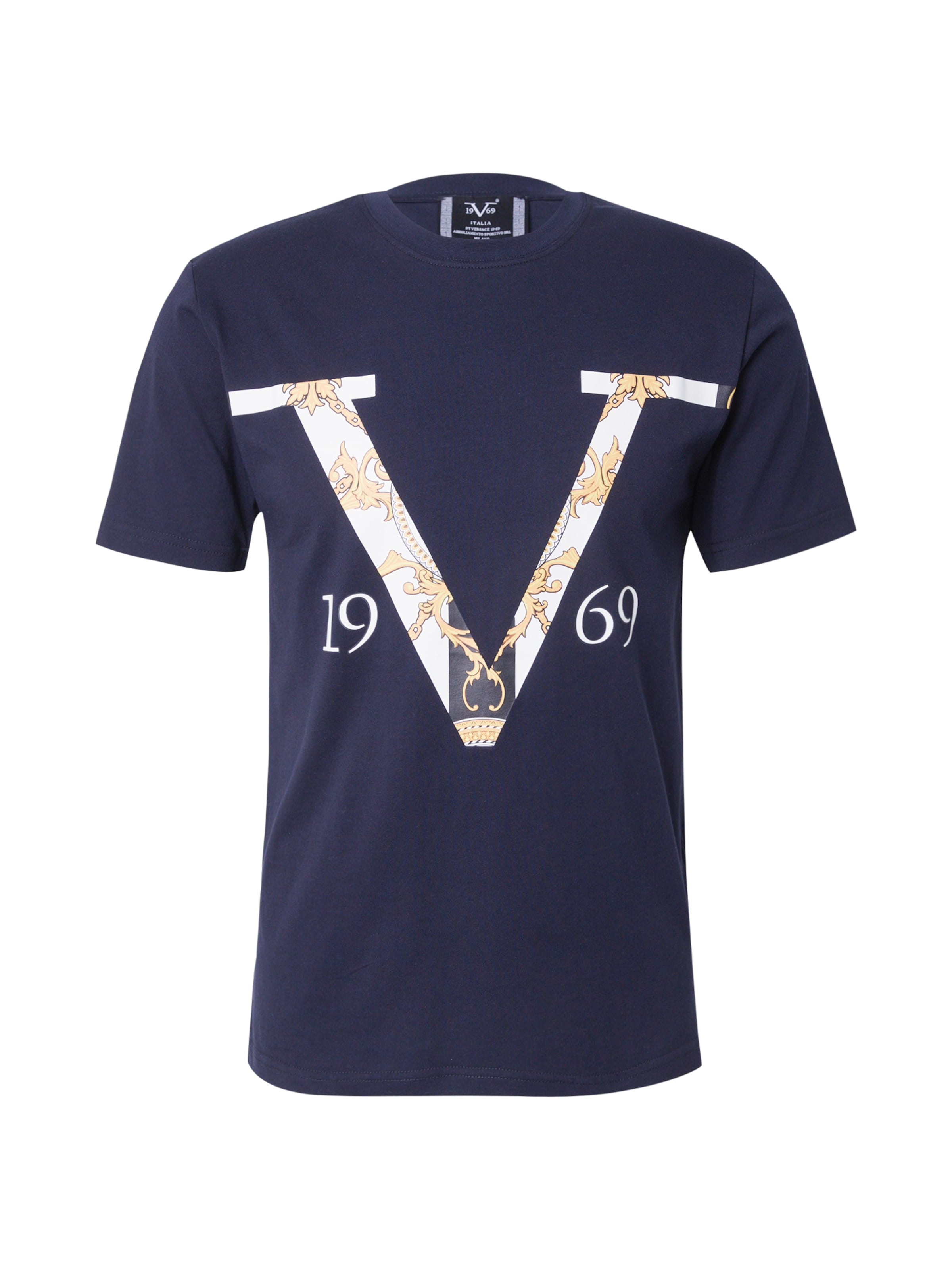 19V69 ITALIA T-Shirt 'Kiano' in Blau: Vorderseite