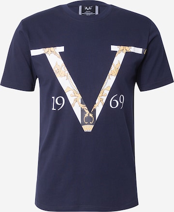 19V69 ITALIA T-Shirt 'Kiano' in Blau: Vorderseite