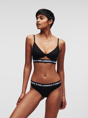 String di Karl Lagerfeld in nero: frontale