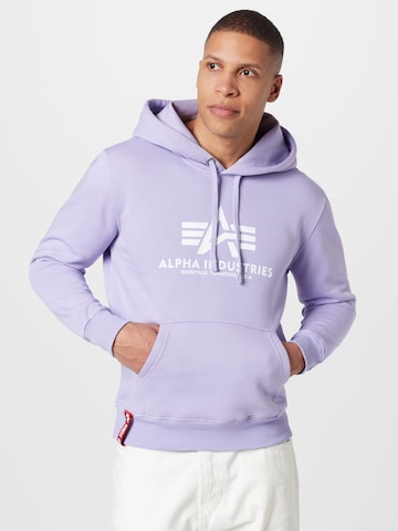 ALPHA INDUSTRIES Tréning póló - lila: elől