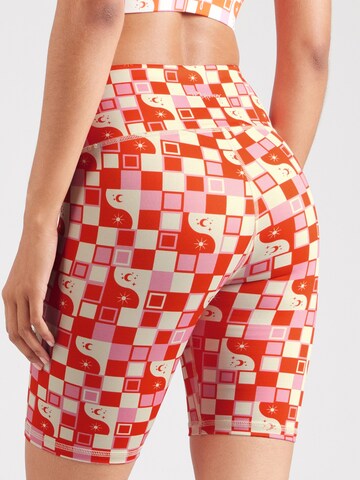 Hey Honey - Skinny Pantalón deportivo 'DAYANDNIGHT' en rojo