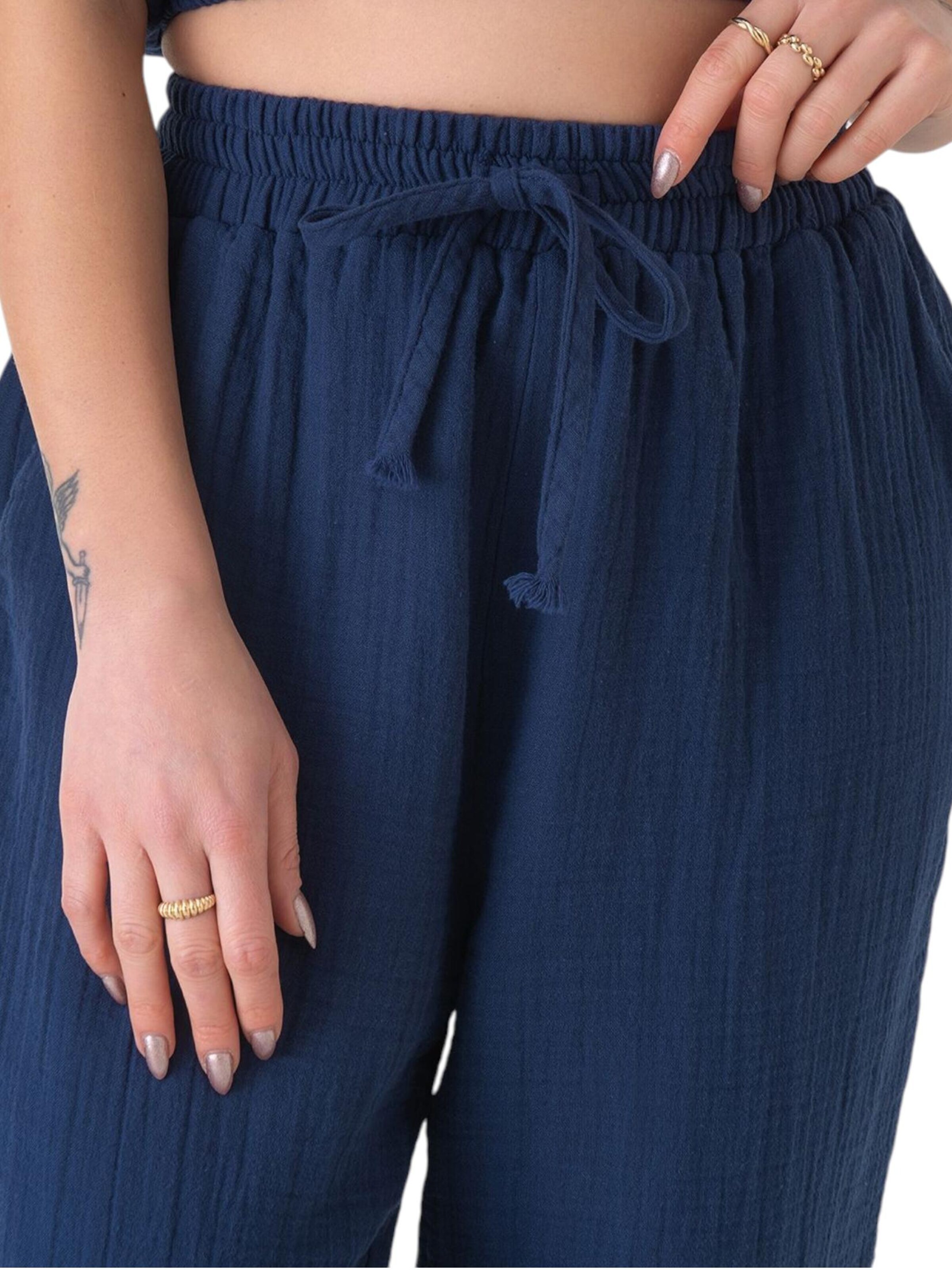WENOR Wide leg Pants 'Eluna' in Blue