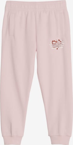 PUMA Tapered Sportbroek in Roze: voorkant