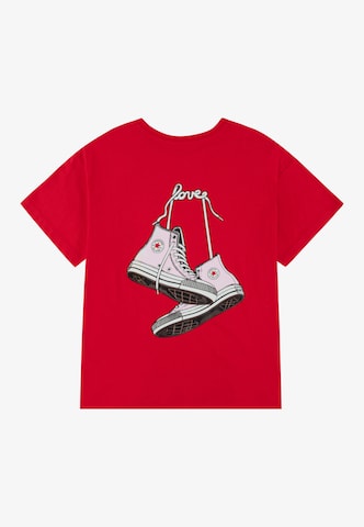 raudona CONVERSE Marškinėliai 'VALENTINE'S DAY'