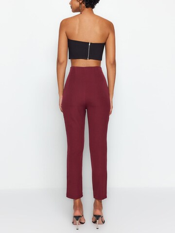 Trendyol Slimfit Hlače | rdeča barva