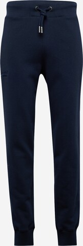 Superdry Tapered Broek 'Essential' in Blauw: voorkant