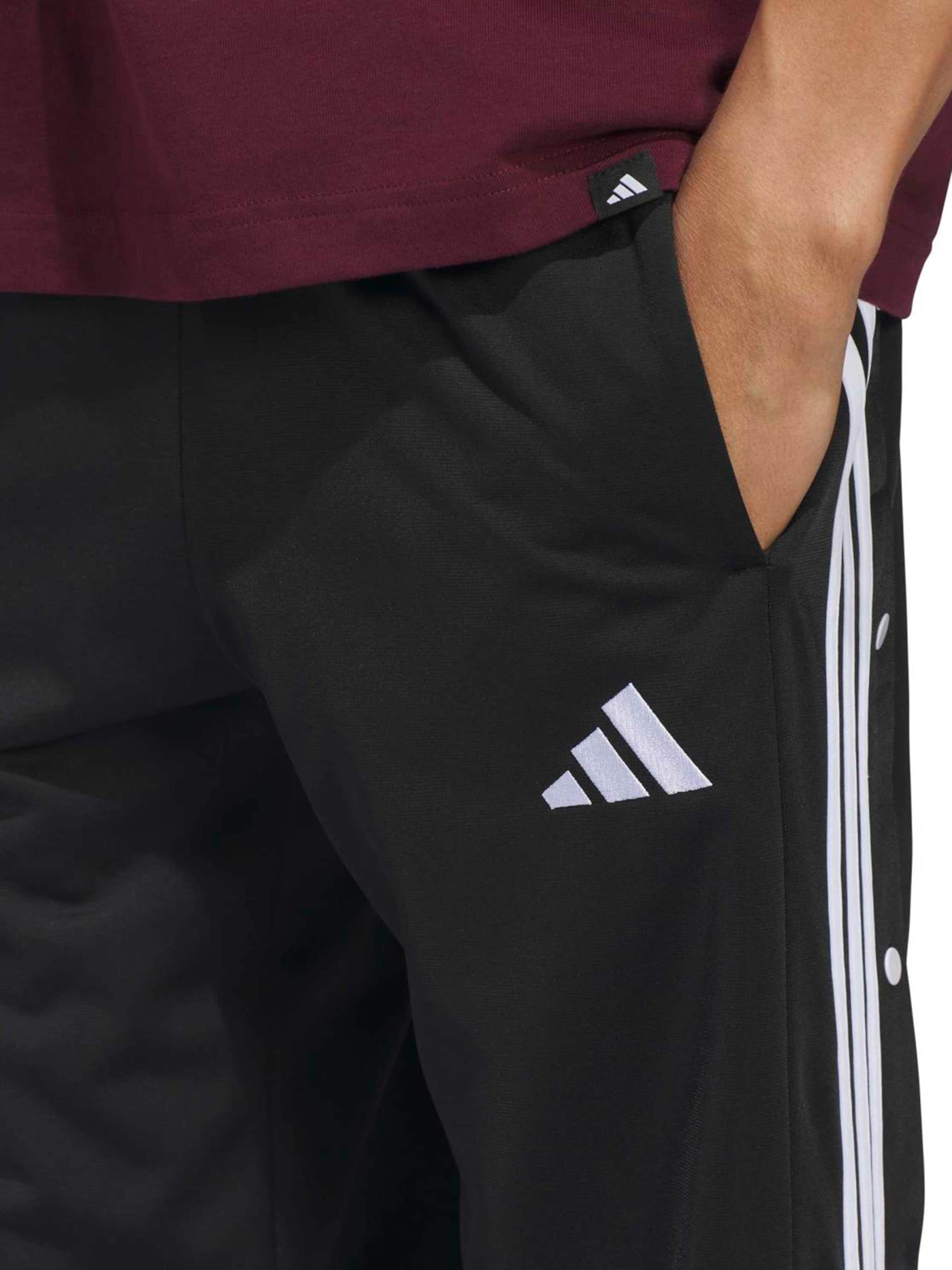 melns ADIDAS SPORTSWEAR Vaļīgs piegriezums Sporta bikses