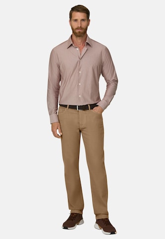 Coupe slim Jean Boggi Milano en beige