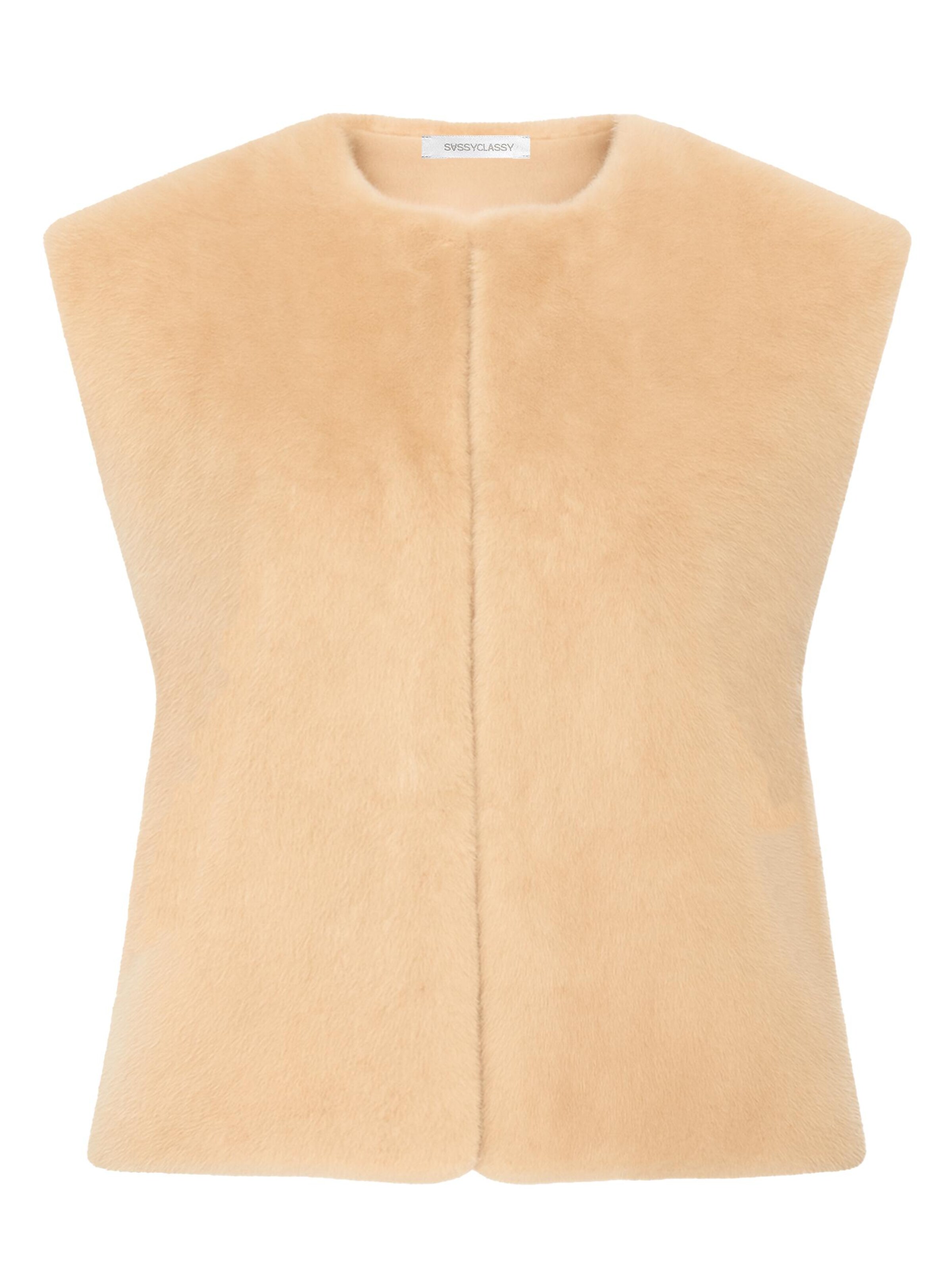 SASSYCLASSY Weste‌‌‌‌‌‌‌ in Beige: Vorderseite