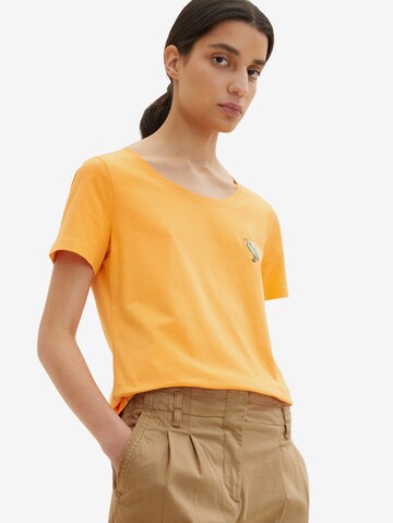 TOM TAILOR T-Shirt in Orange