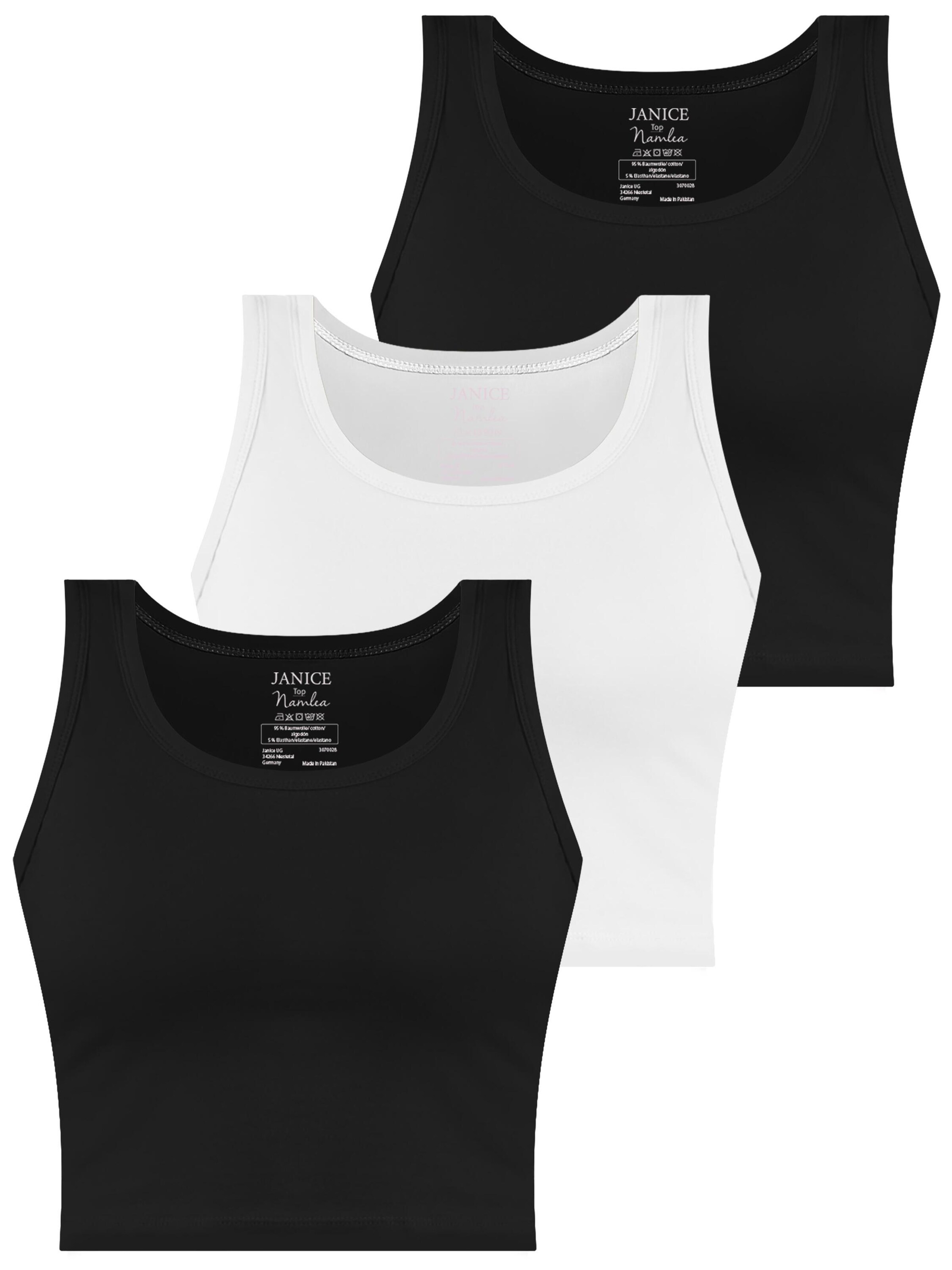 Janice Top in Schwarz: Vorderseite