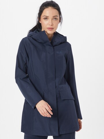 JACK WOLFSKIN Outdoormantel in Blauw: voorkant