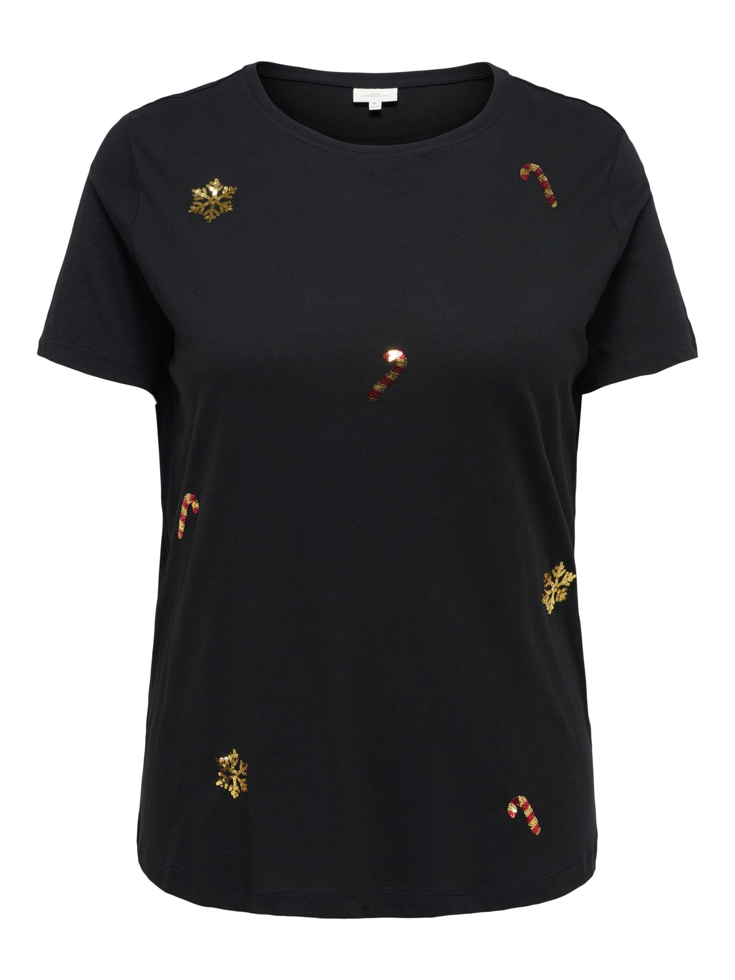 T-shirt 'ONCXMAS YRSA CHRISTMAS' ONLY Curve en noir : devant