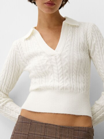 Bershka Svetr – bílá