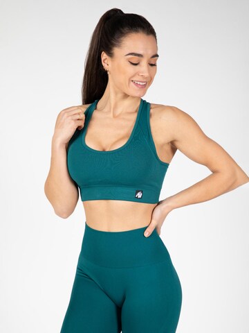 Gorilla Wear Bustier Sport bh 'Yava' in Groen: voorkant