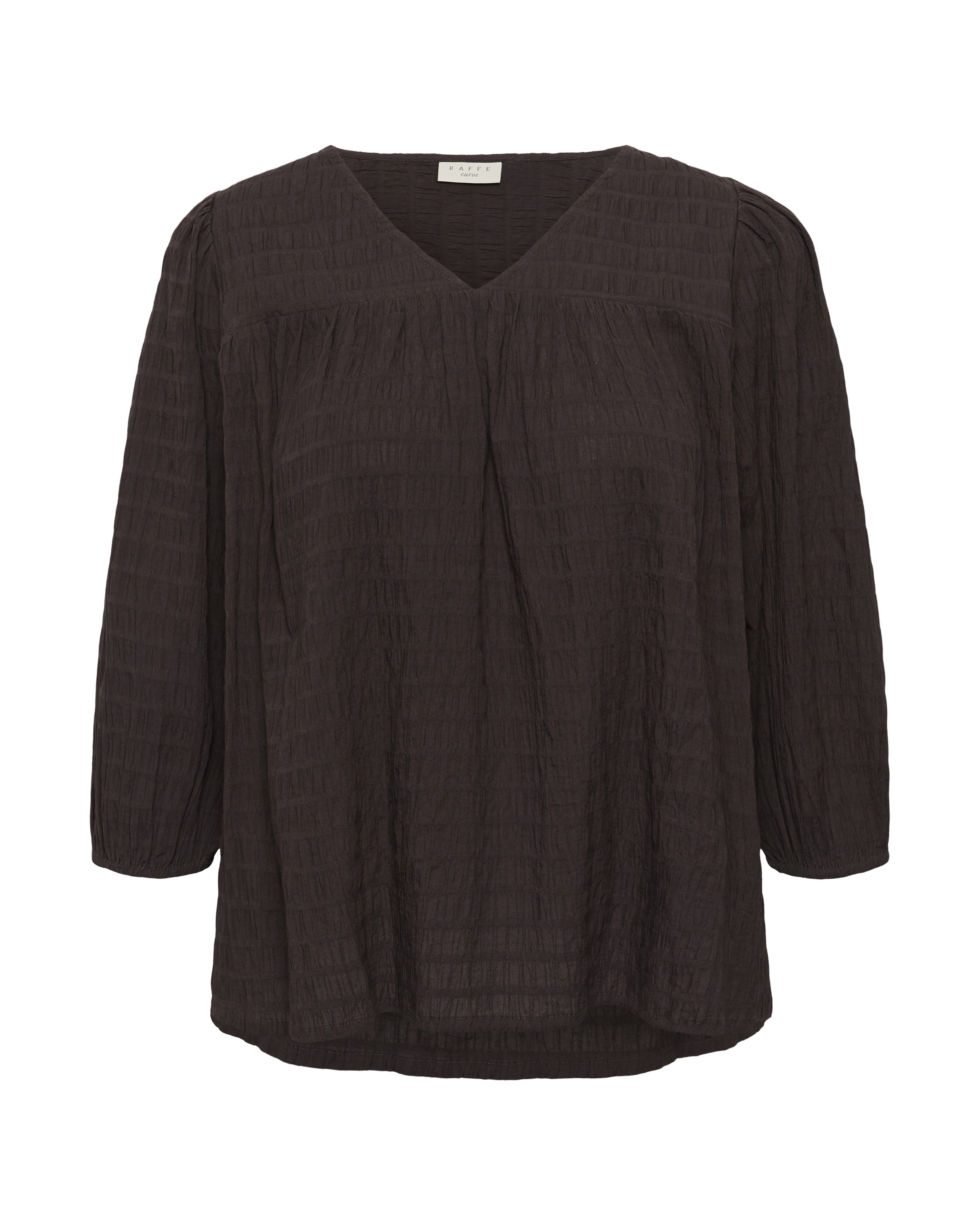 KAFFE CURVE Bluse 'KCmaisie' in Braun: Vorderseite