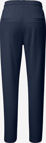 QS Tapered Pleat-Front Pants in Blue
