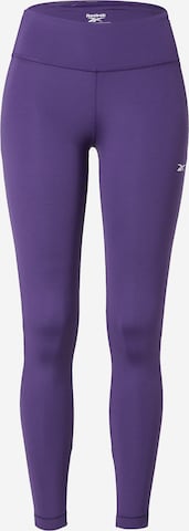 Reebok Skinny Sportbroek 'Lux Perform' in Lila: voorkant