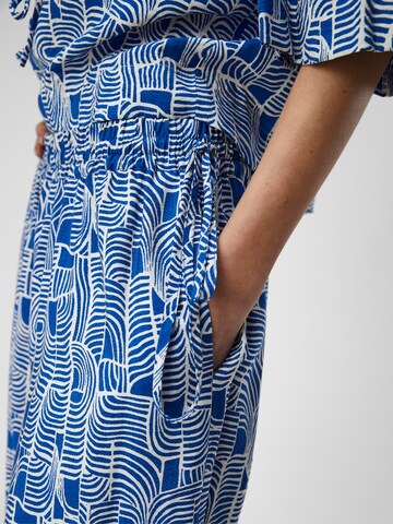 OBJECT Wide leg Trousers 'DAYA' in Blue