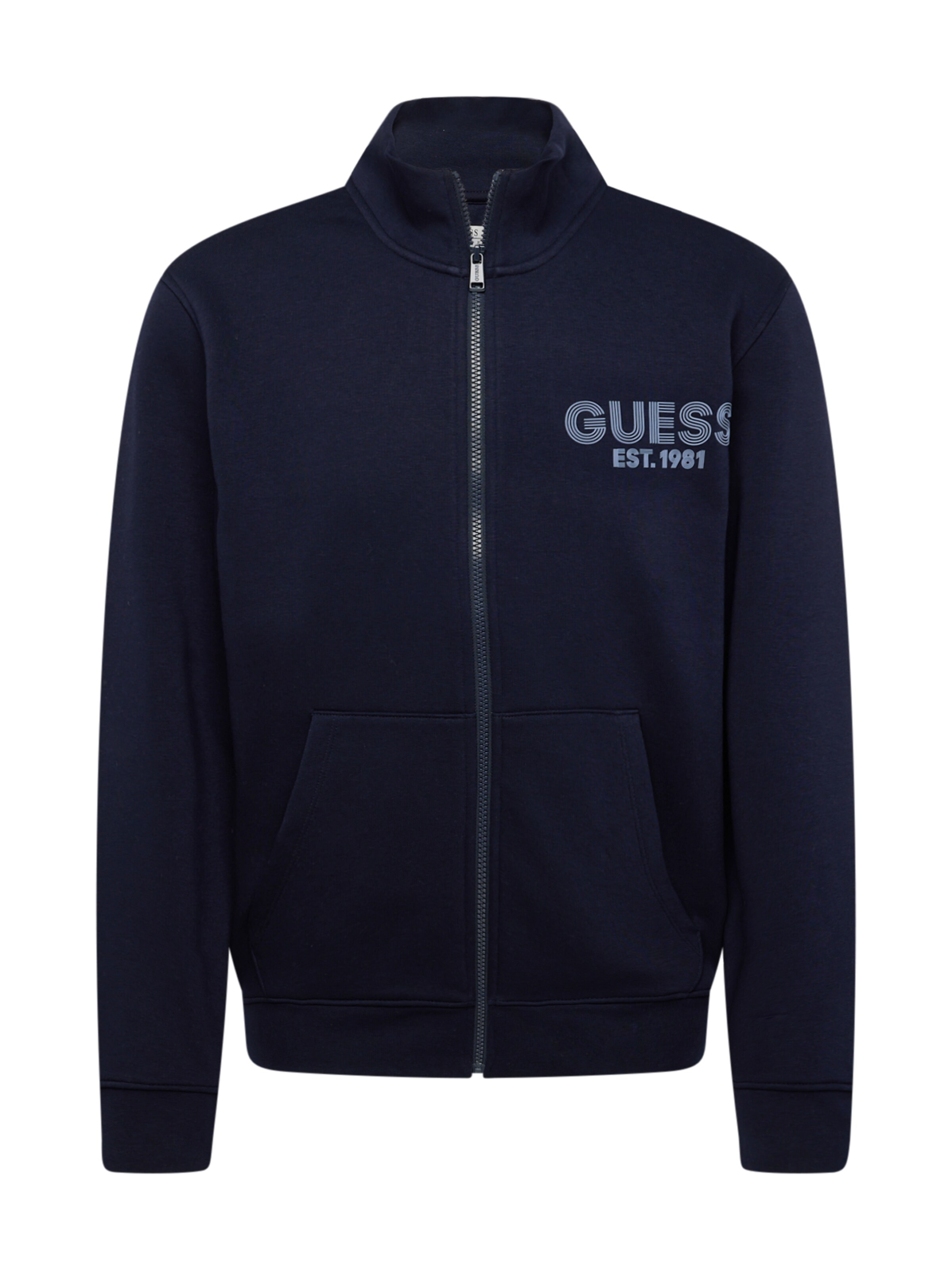 GUESS Sweat jacket in Blue: front