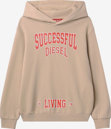 Felpa 'Felpa cappuccio beige per bambino' di DIESEL in beige: frontale