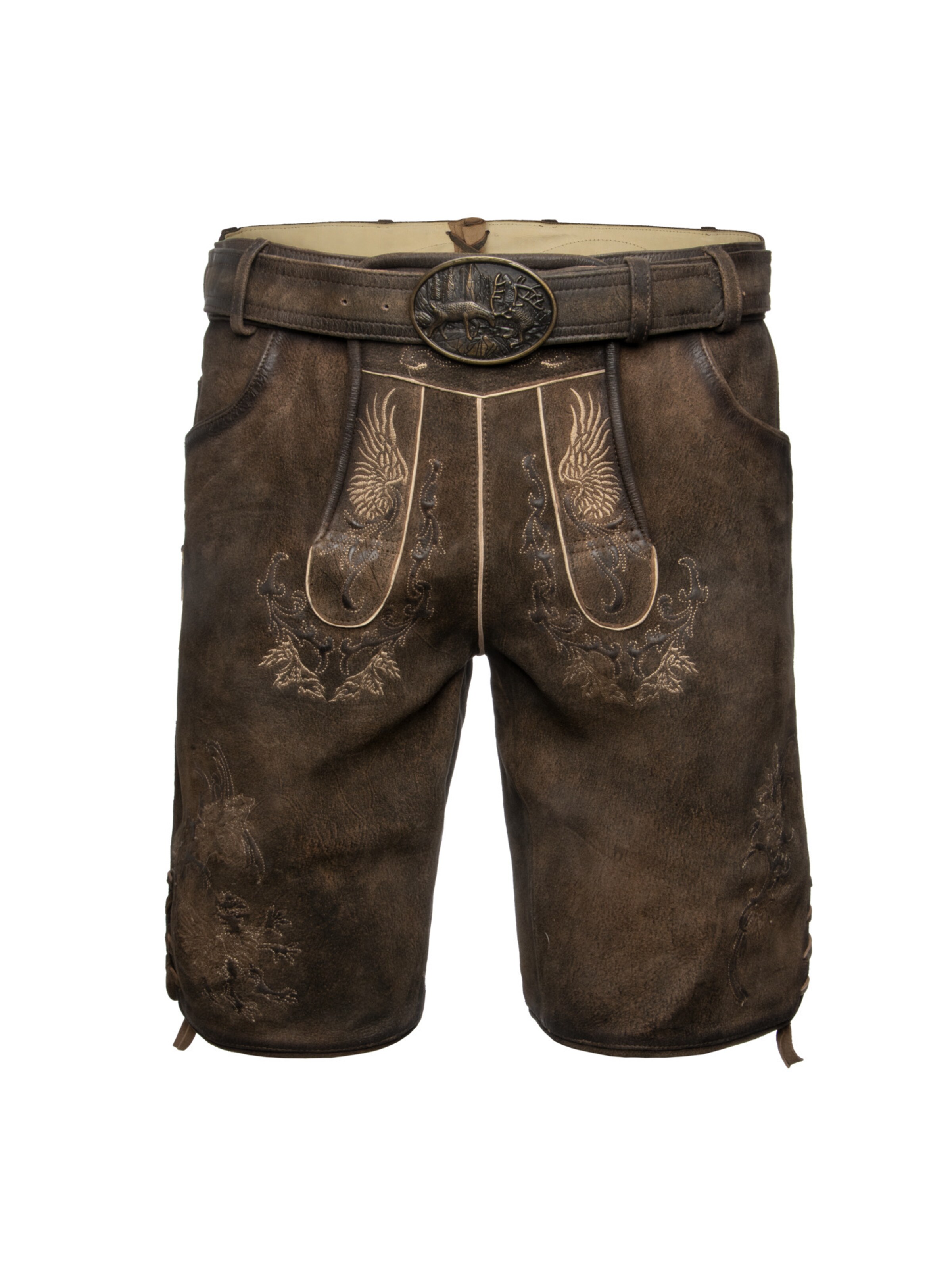 Regular Pantalon folklorique 'Fassing' SPIETH & WENSKY en marron : devant