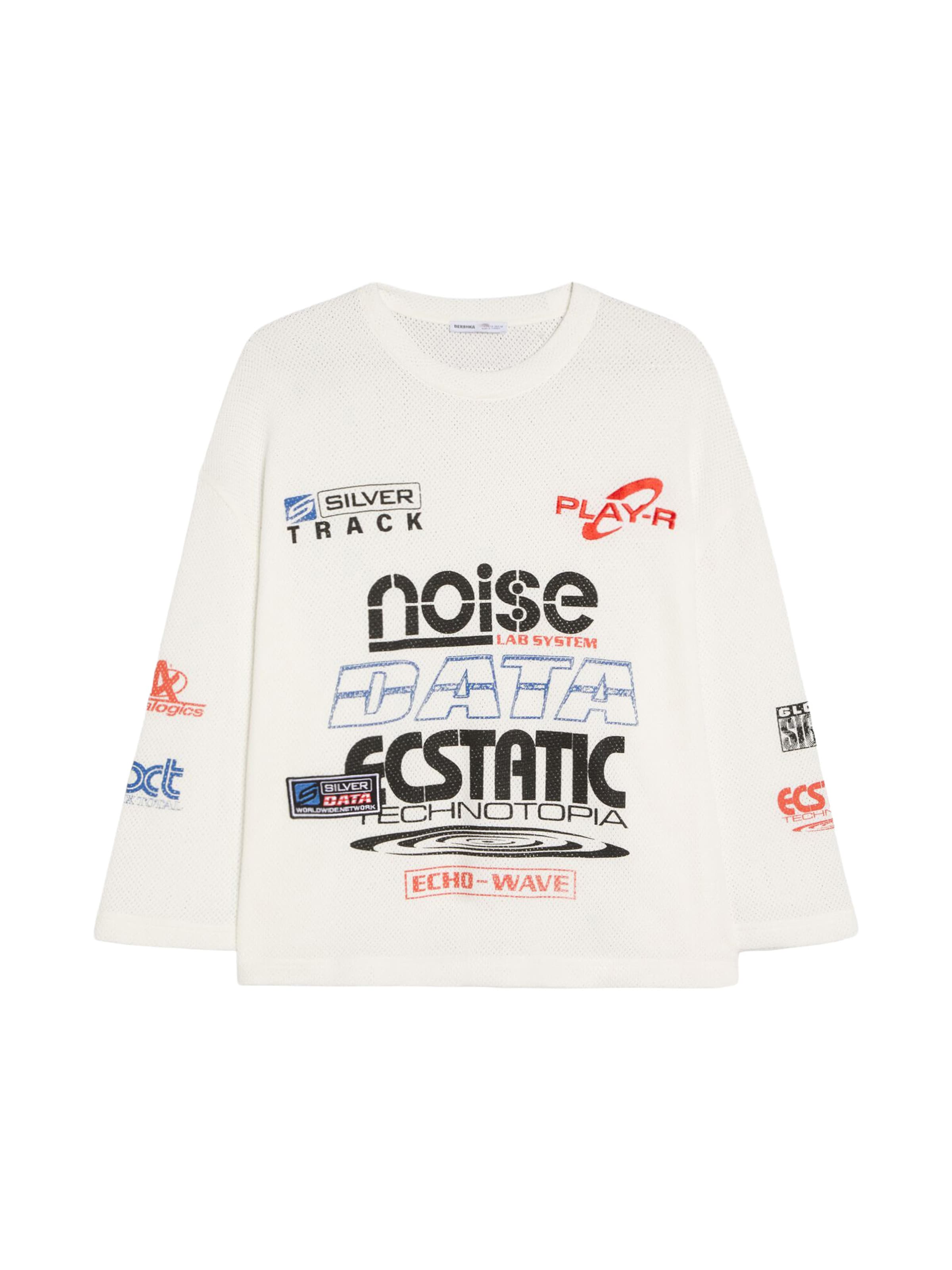 Tricou de la Bershka pe alb: față