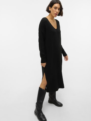 VERO MODA Knitted dress 'PHILINE' in Black