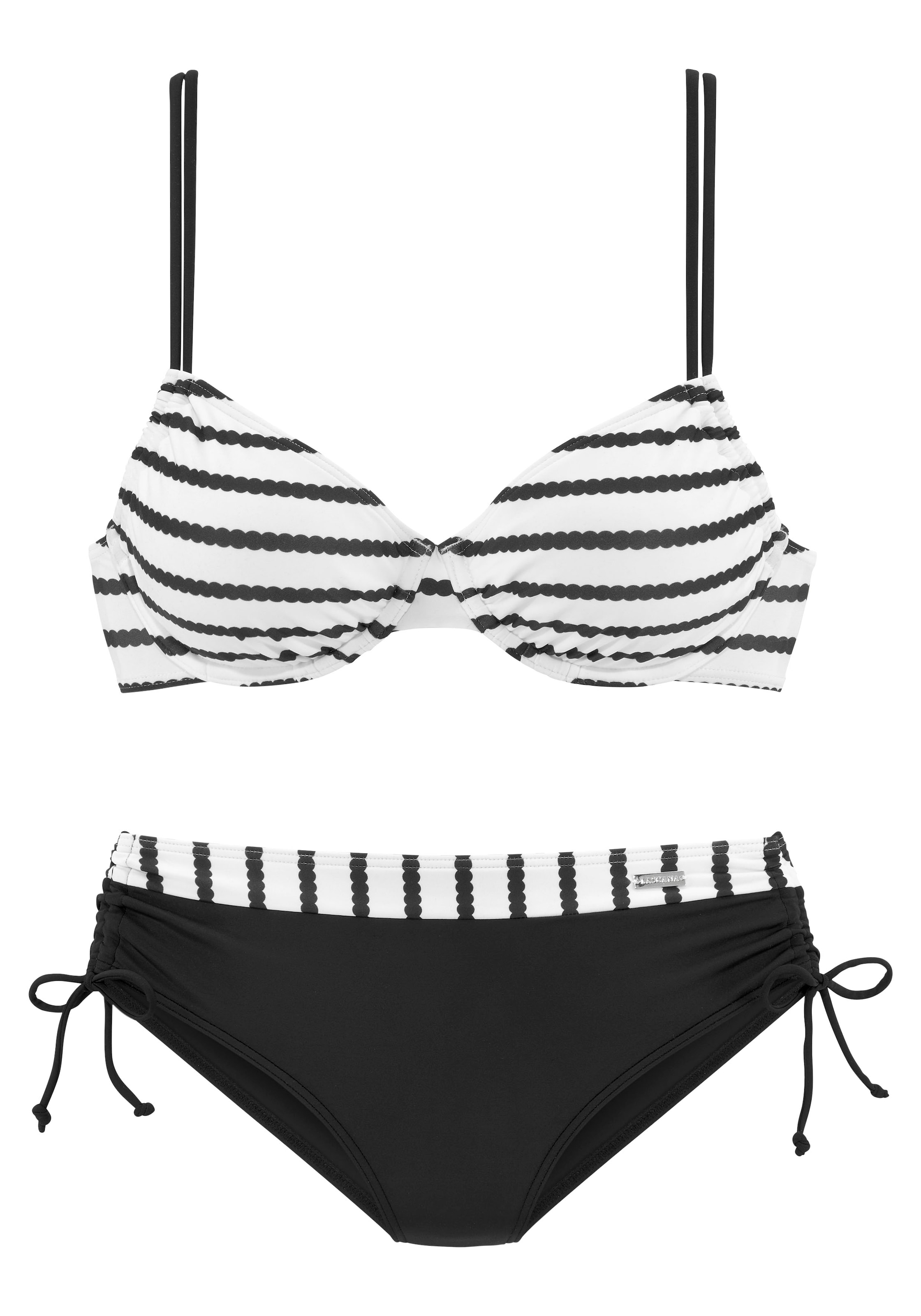 LASCANA Triangel Bikini in Schwarz: Vorderseite