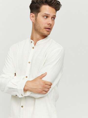 mazine Regular Fit Hemd ' Altona Linen Shirt ' in Weiß